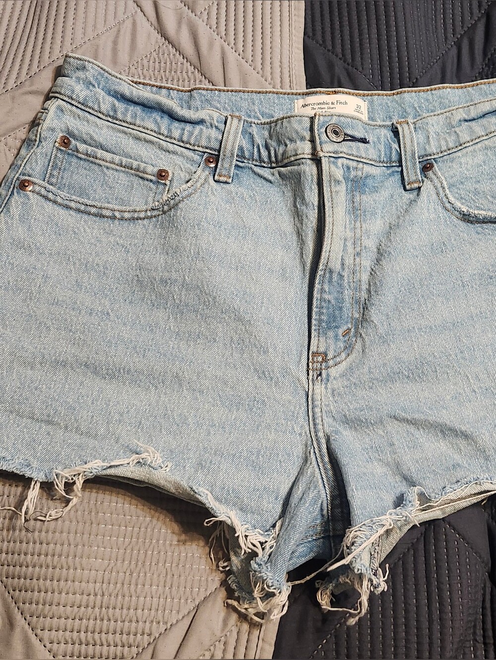 Abercrombie & Fitch Light Blue Denim Cutoff Shorts